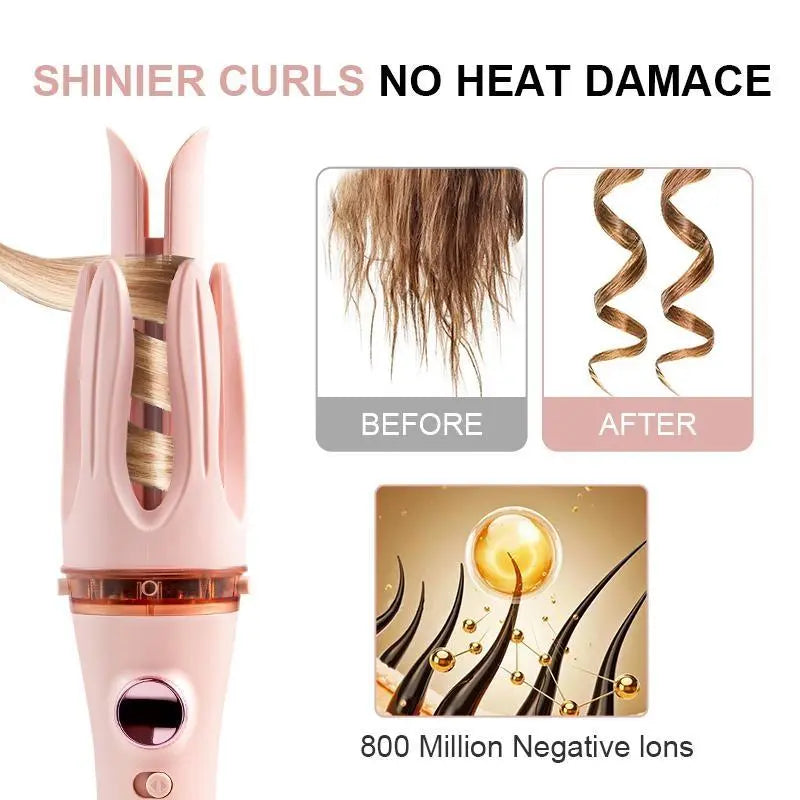 Automatic Hair Curler with LED Display & Adjustable Heat