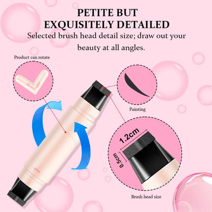 Rotating Eyeliner Stamp Pen – Dual-Head Design with Wing Stamp, Quick-Dry, Long-Lasting, Smudge-Proof for Easy Cat Eye, Sharp Winged Lines & All-Day Makeup Wear - Women'S Cosmetics, Makeup Tools, Tiktokshopblackfriday, Christmas Gifts.