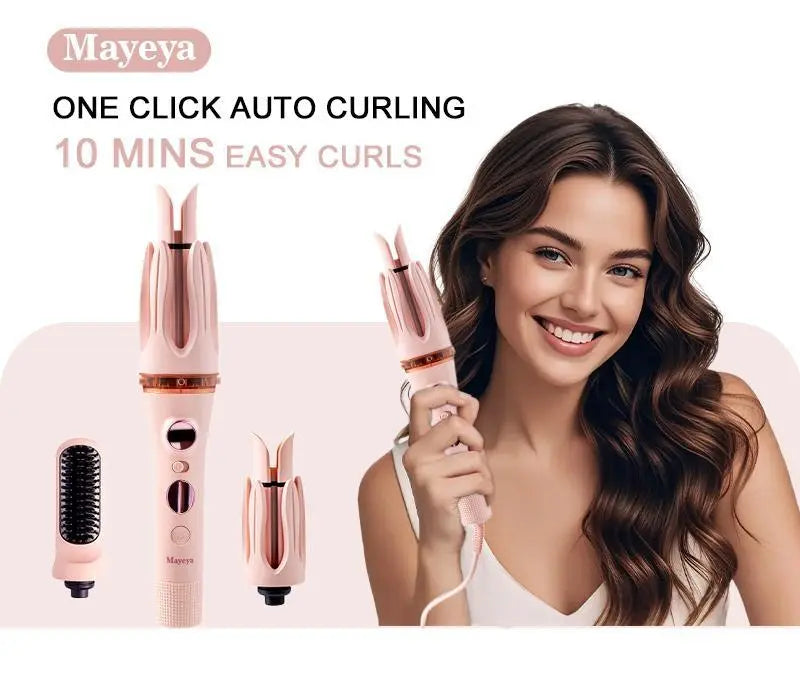 Automatic Hair Curler with LED Display & Adjustable Heat