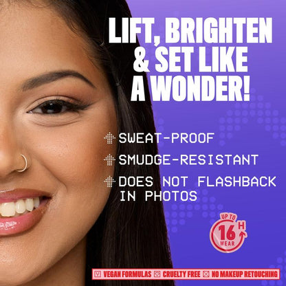 Wonder Snatch Loose Setting Powder, 16H Wear, Lift + Brighten, Smudge- Proof Formula, NYX Professional Makeup