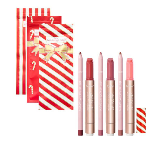 Tarte Kindness Café Maracuja Juicy Lip Plump & Liner 6Pc Set & Bags