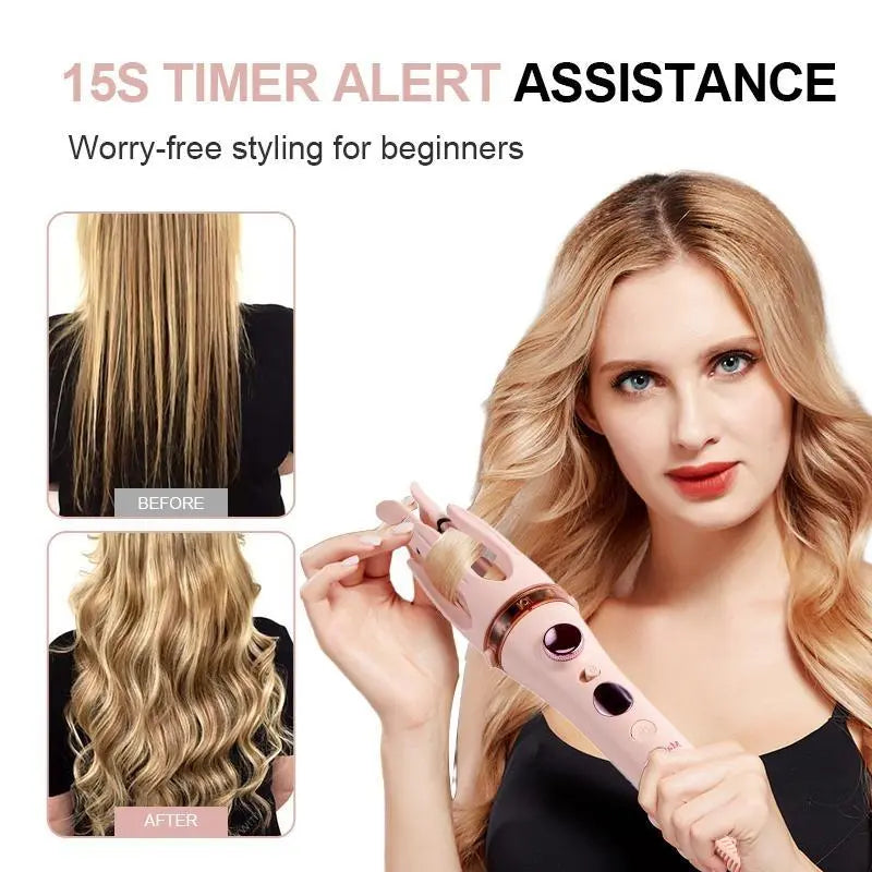 Automatic Hair Curler with LED Display & Adjustable Heat