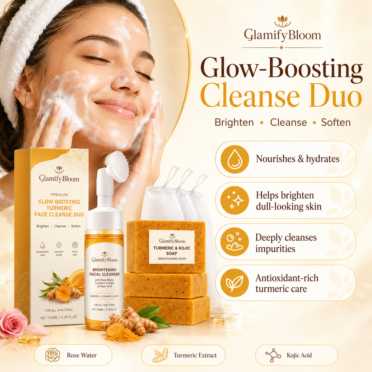 The Ultimate Brightening Turmeric Face Wash Set