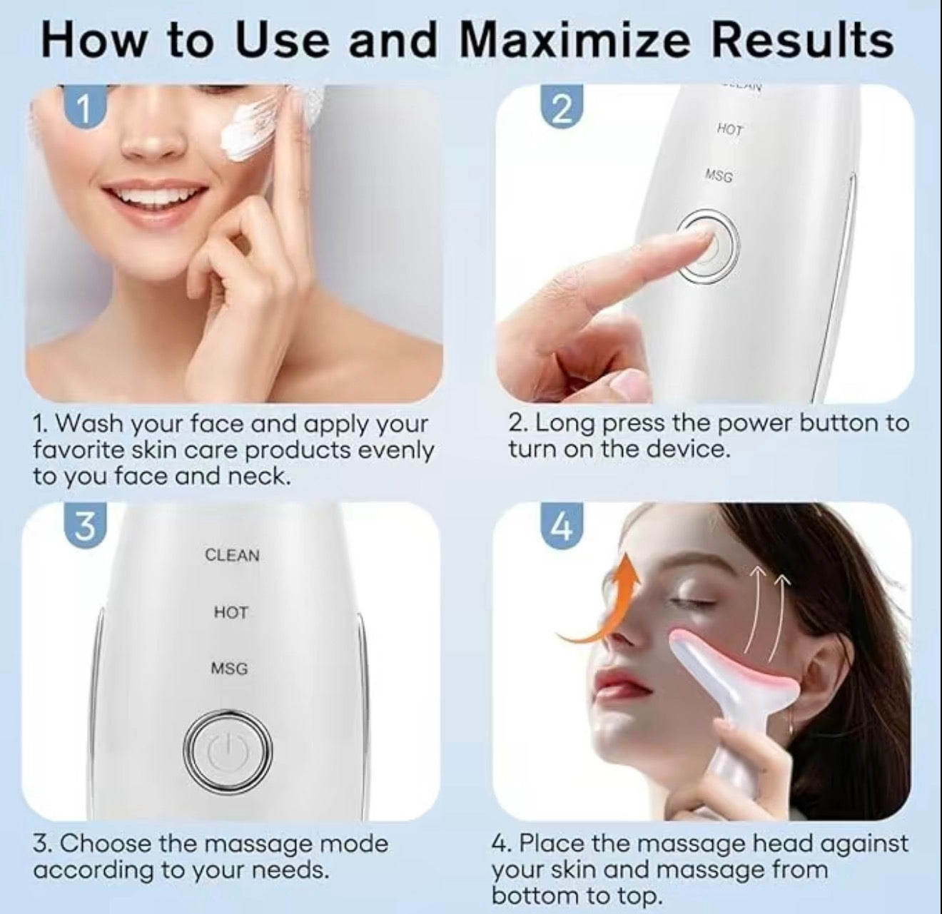 Advanced 3-Color LED Face & Neck Massager – Vibration Skin Care Tool for Firming, Sculpting & Double Chin Care