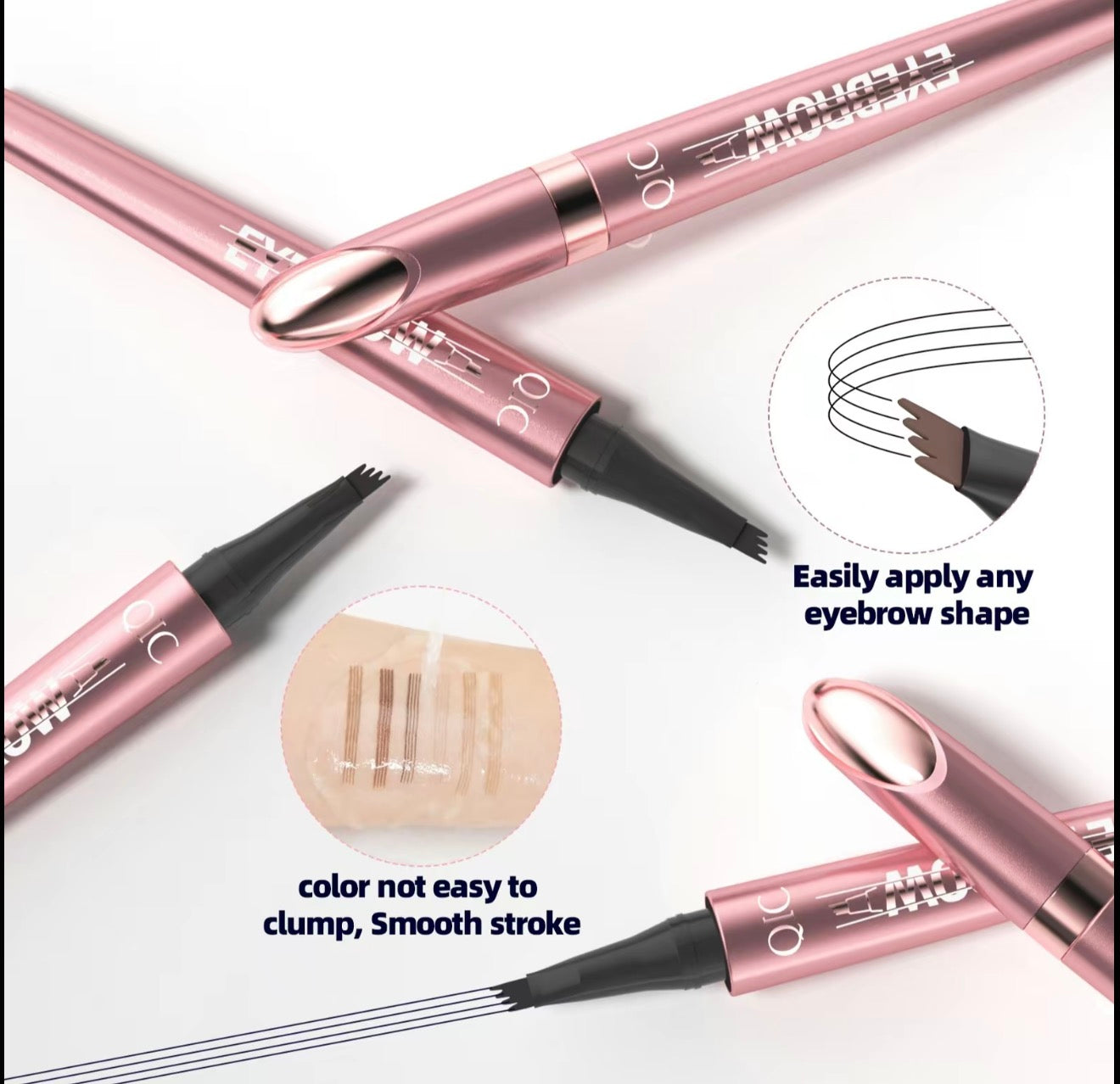 Microblading Brow Pencil – Waterproof, Long-Lasting, Natural Look, Light Coffee