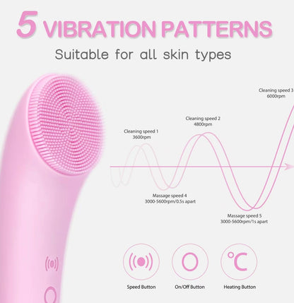 Heatable Vibrating Facial Cleansing Brush