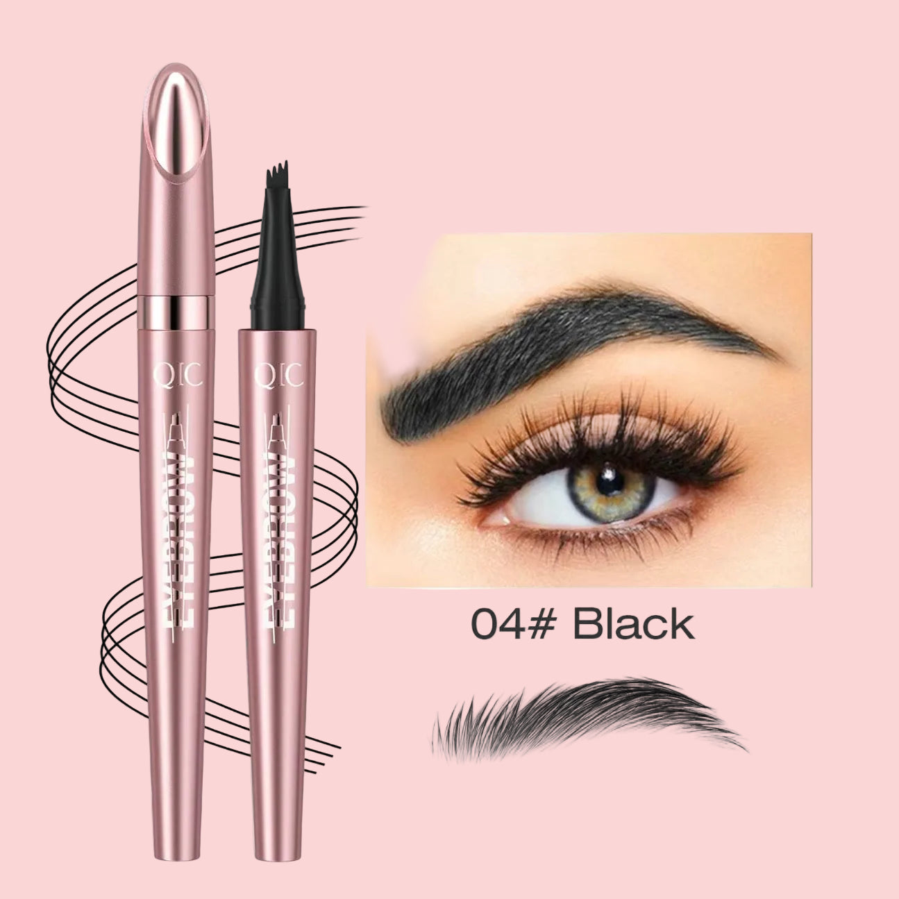 Microblading Brow Pencil – Waterproof, Long-Lasting, Natural Look, Light Coffee