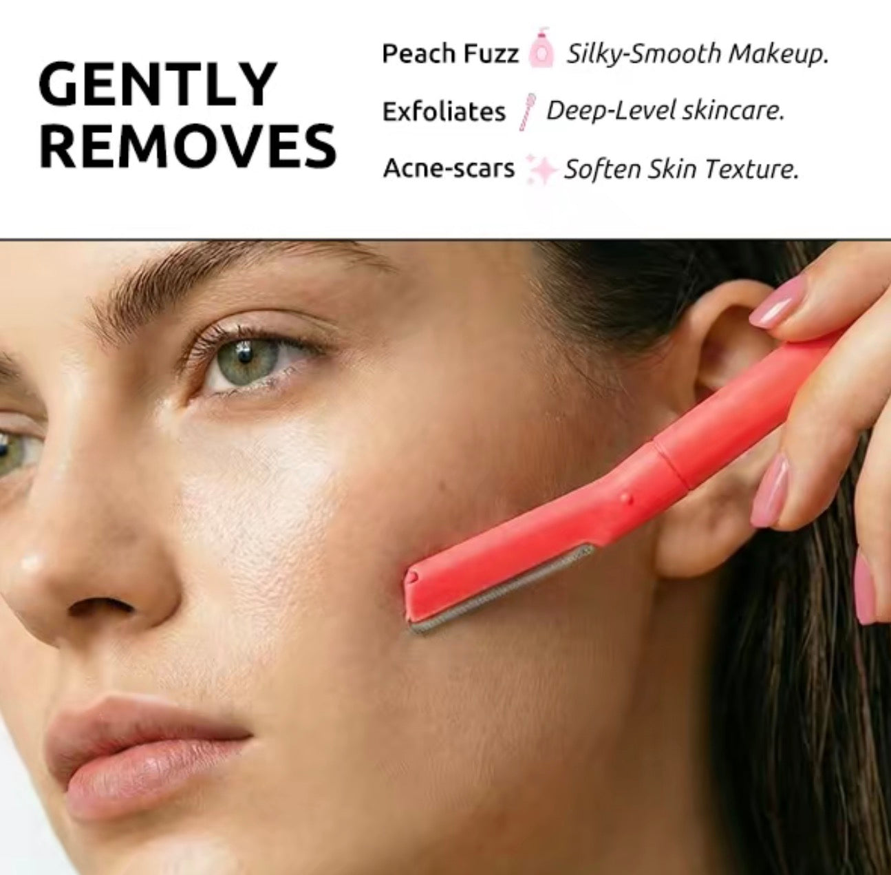 Facial Hair Identifier & Removal Kit – Instantly Reveal and Remove Peach Fuzz for Smooth, Makeup-Ready Skin Without Irritation