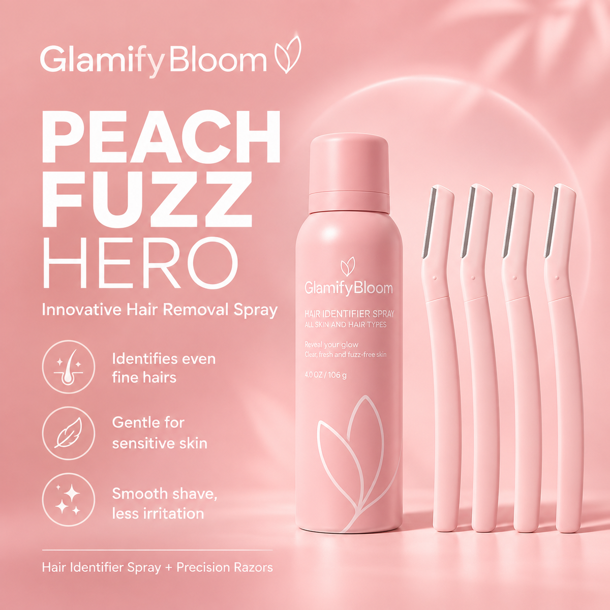 Precision Hair Revealing Spray & Dermaplane Kit