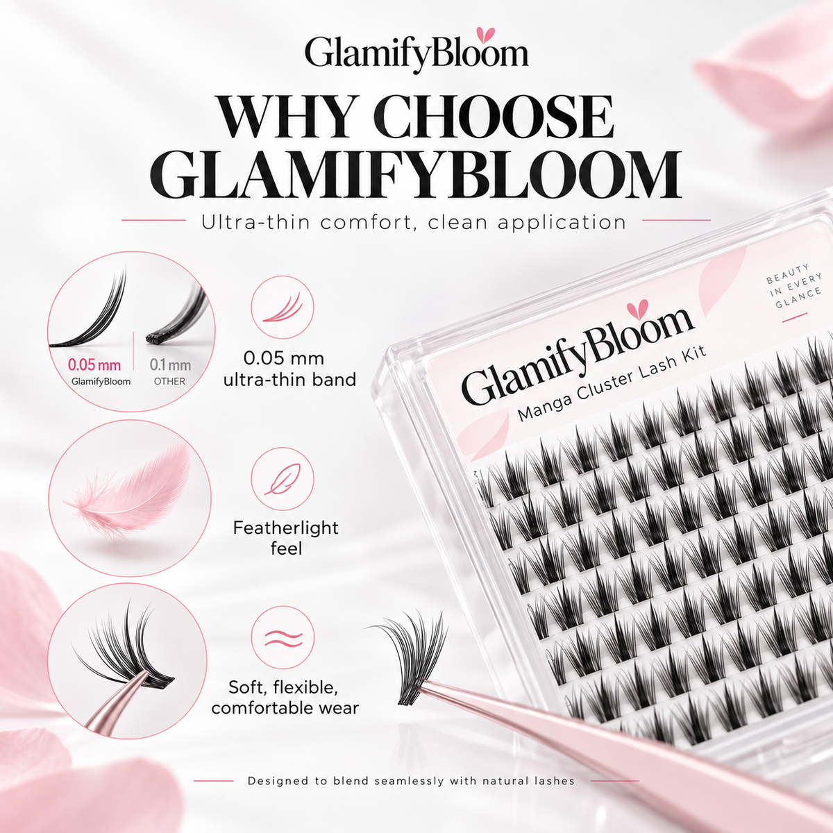 Manga Volume DIY Lash Extension Clusters