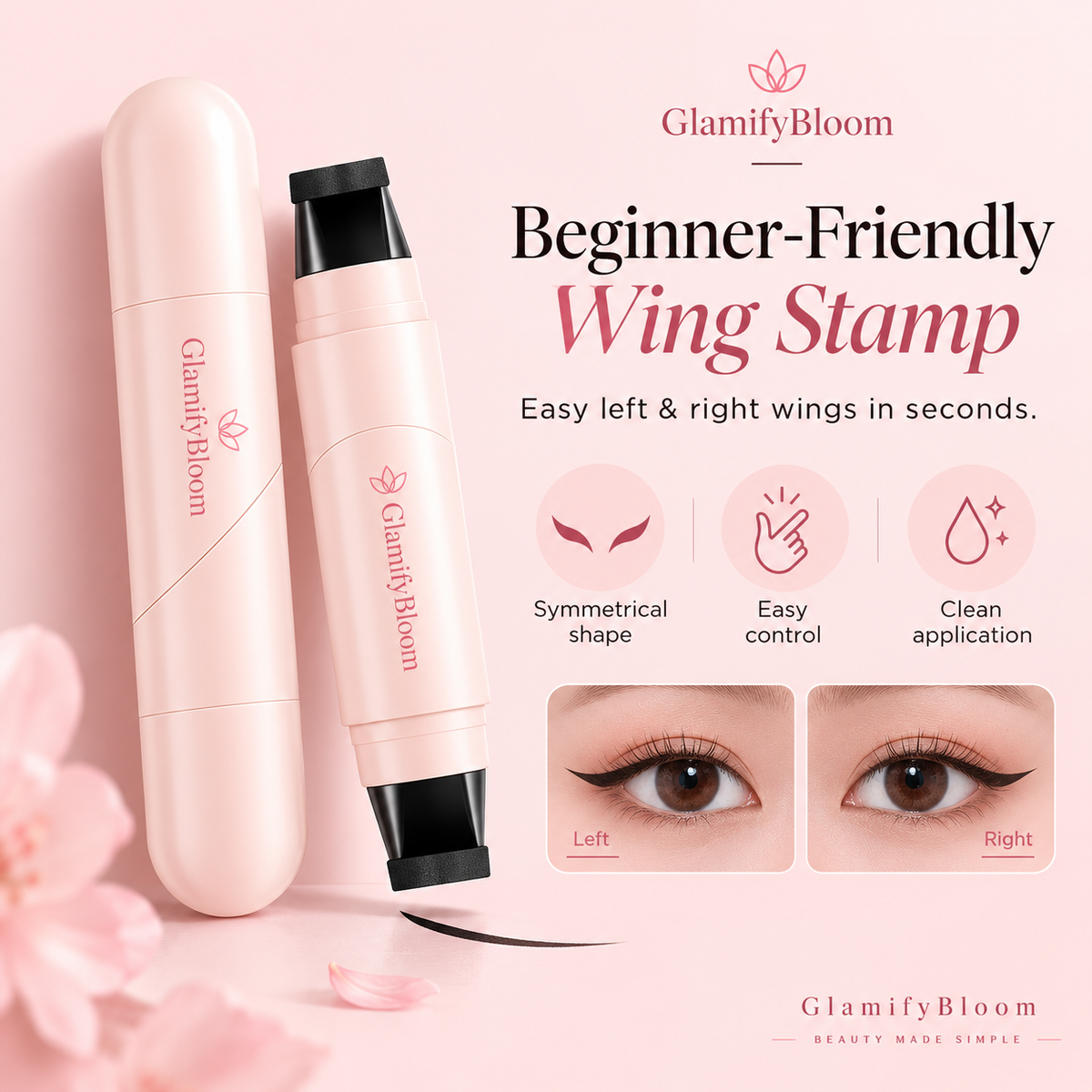 2-in-1 Rotating Winged Eyeliner Stamp Pen