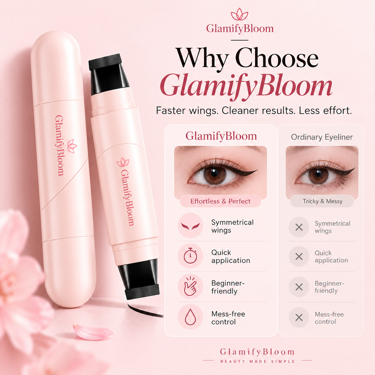 2-in-1 Rotating Winged Eyeliner Stamp Pen