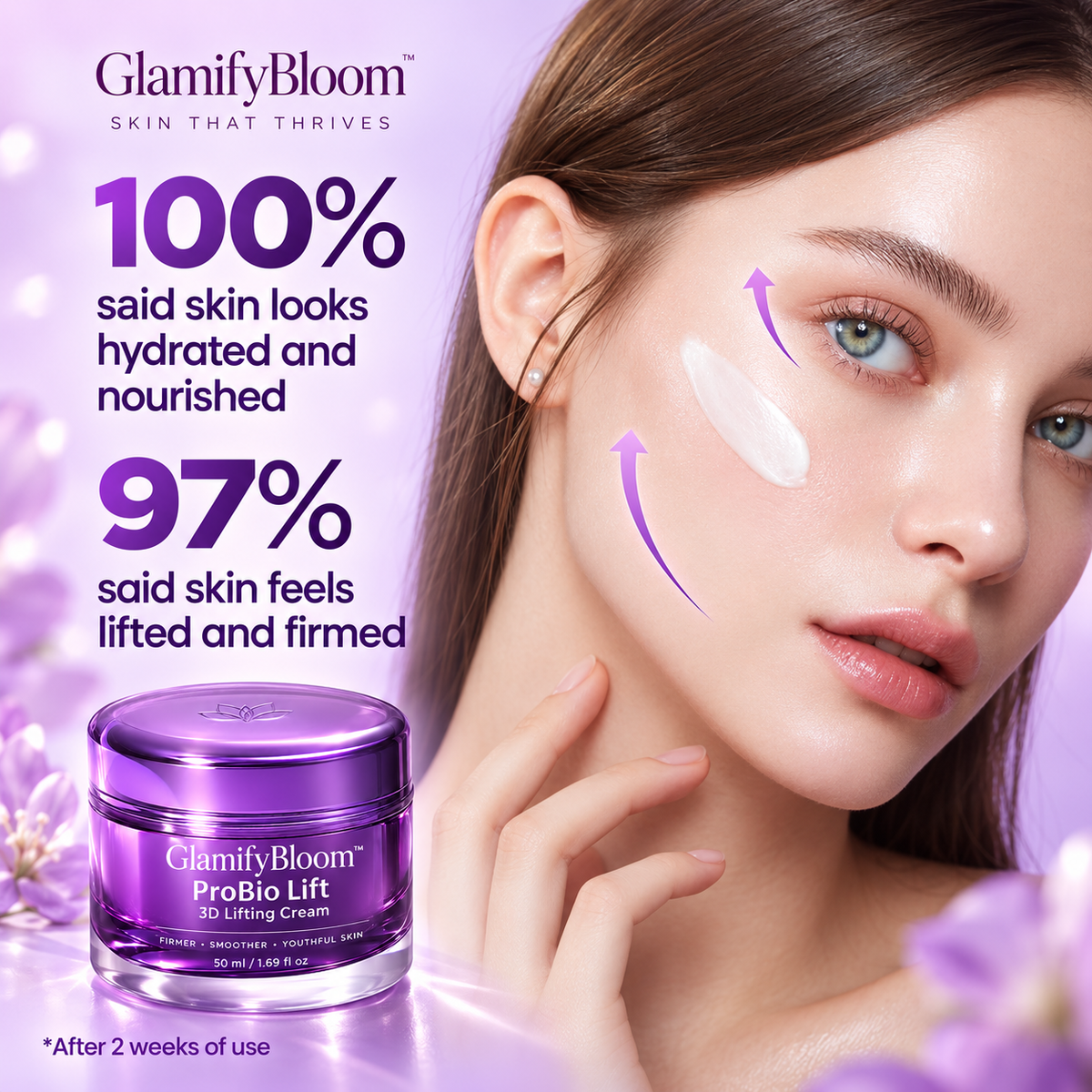 GlamifyBloom Korean Probiotic 3D Lifting Night Cream