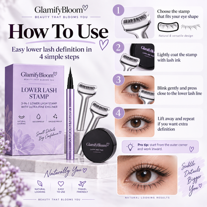 GLAMIFYBLOOM 2-in-1 Eyelash Stamp & Eyeliner Pen