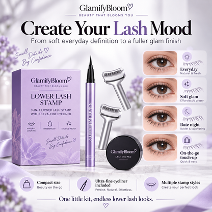 GLAMIFYBLOOM 2-in-1 Eyelash Stamp & Eyeliner Pen