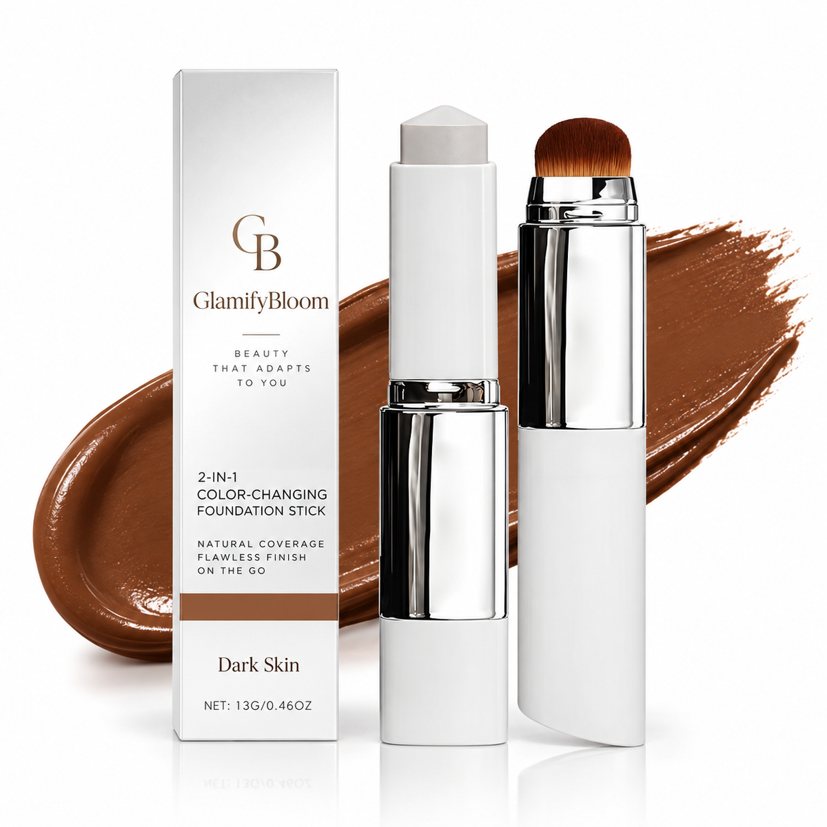 Color-Changing Foundation Stick & Blending Brush