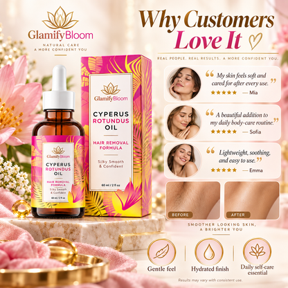 GlamifyBloom Cyperus Rotundus Hair Removal Oil