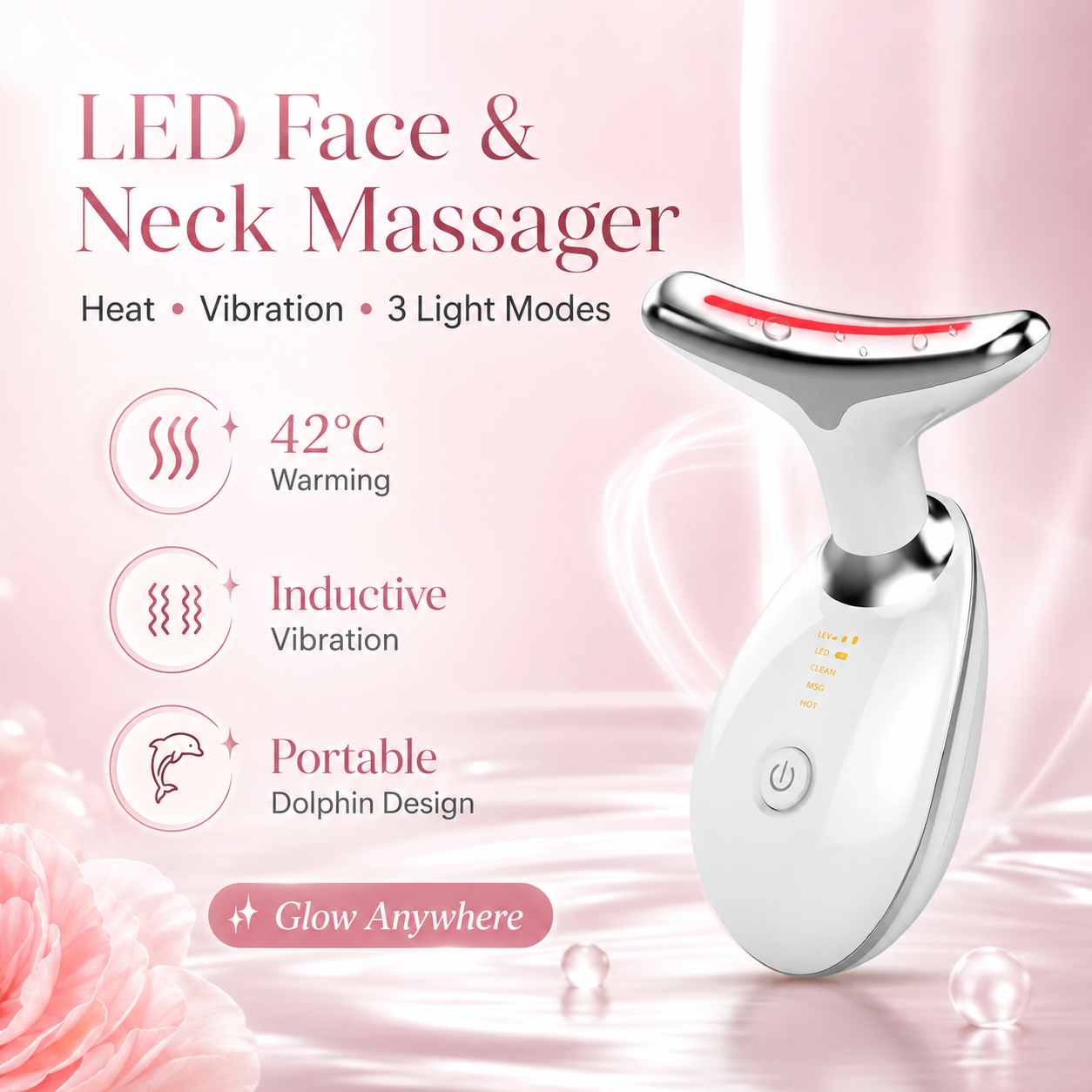 Premium Advanced 3-Color LED Face & Neck Massager