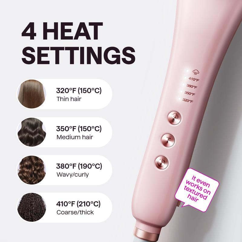 Wavytalk Steamline Pro Steam Hair Straightener Brush Hair Straightening Comb with Scrunchie and Glove